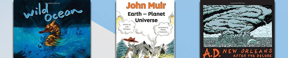 Three of the book covers from the environment category