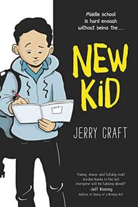 Jacket art for graphic novel New Kid